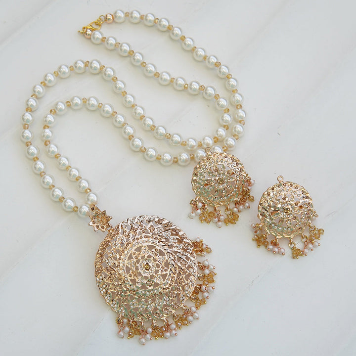 Nauratan Gold Plated Pendant Set - RS ZEVARS