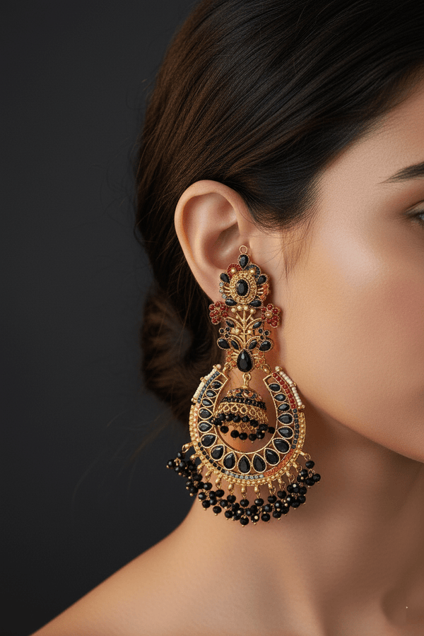 Navratan Antique Bali Earrings - RS ZEVARS