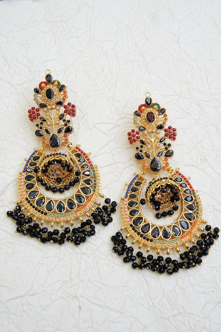 Navratan Antique Bali Earrings - RS ZEVARS