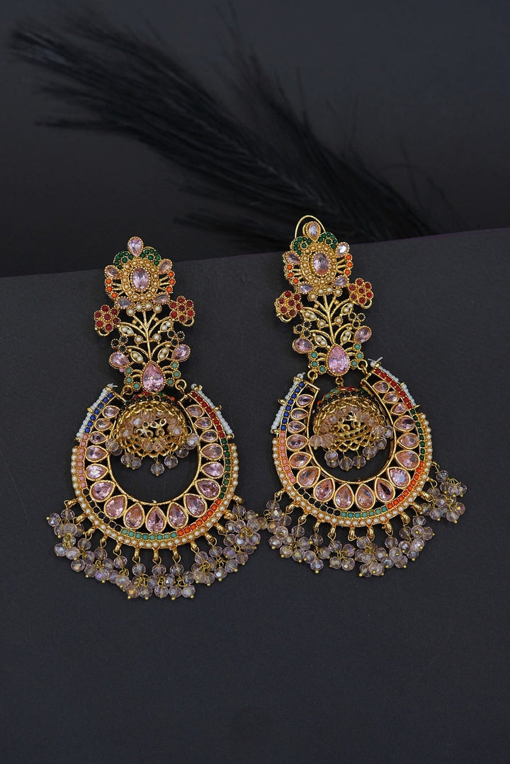 Navratan Antique Bali Earrings - RS ZEVARS