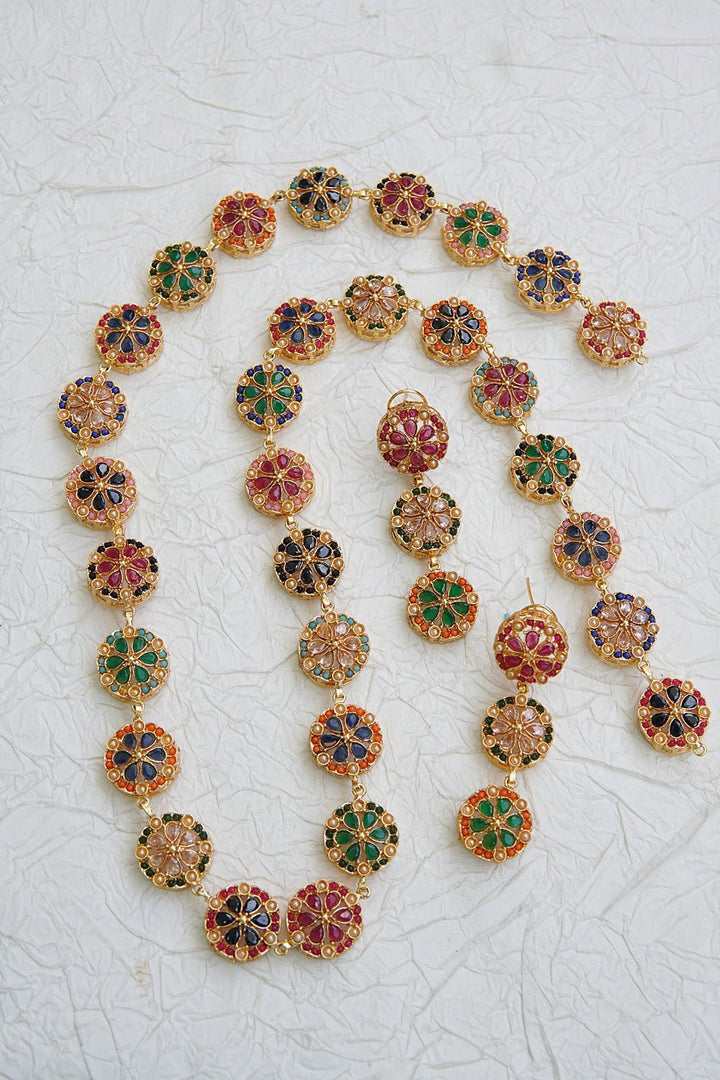 Navratan Ghini Style Mala Set - RS ZEVARS