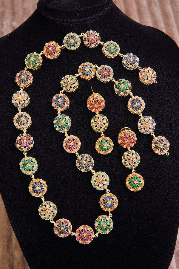 Navratan Ghini Style Mala Set - RS ZEVARS