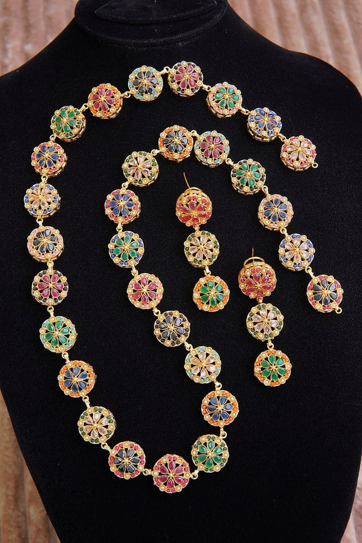 Navratan Ghini Style Mala Set - RS ZEVARS