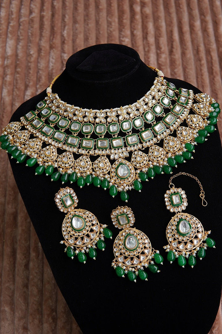 Noor - e - Nazakat Kundan Bridal Necklace Set - RS ZEVARS
