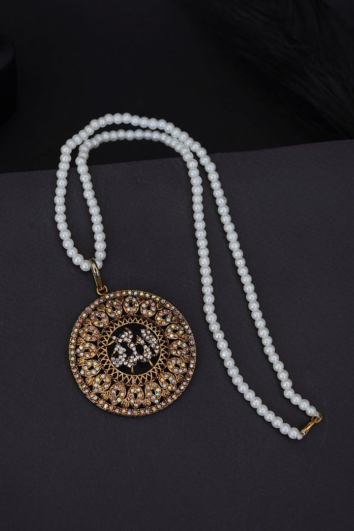 Noorani Zircon Allah Calligraphy Pendant Locket - RS ZEVARS