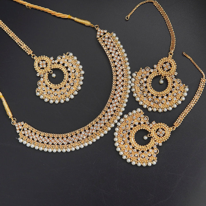 Partywear Chand Bali Necklace Set - RS ZEVARS