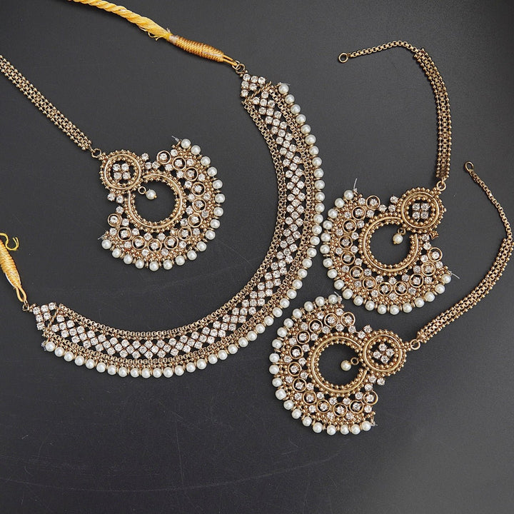 Partywear Chand Bali Necklace Set - RS ZEVARS