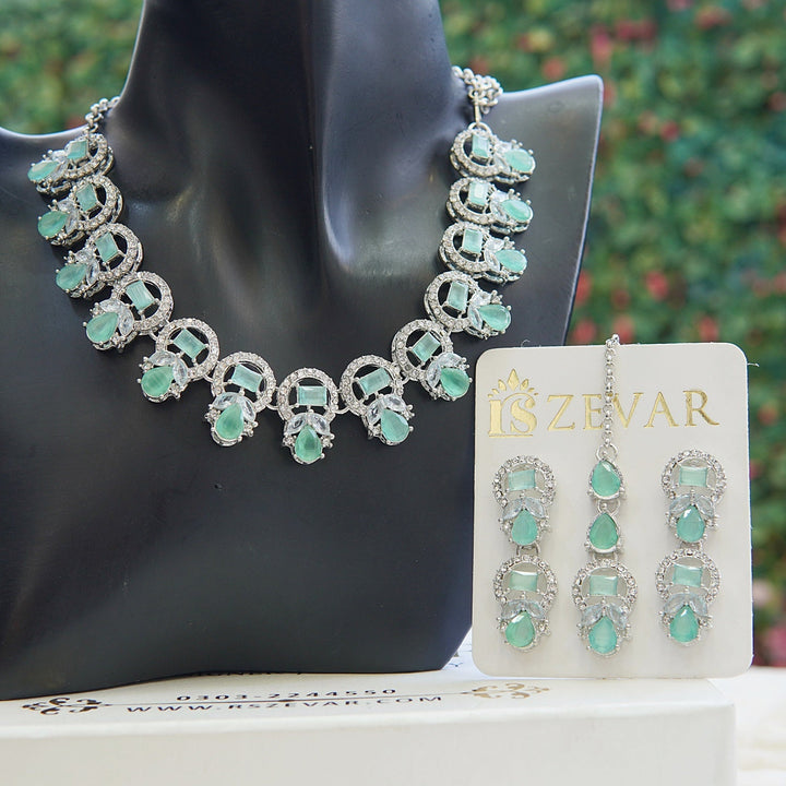 Partywear Zircon Necklace Set - RS ZEVARS