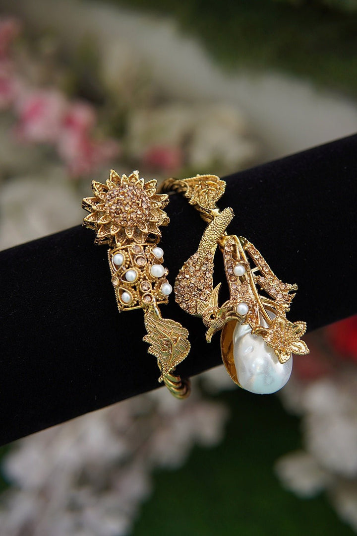 Peacock Harmony Statement Cuff Bracelet - RS ZEVARS