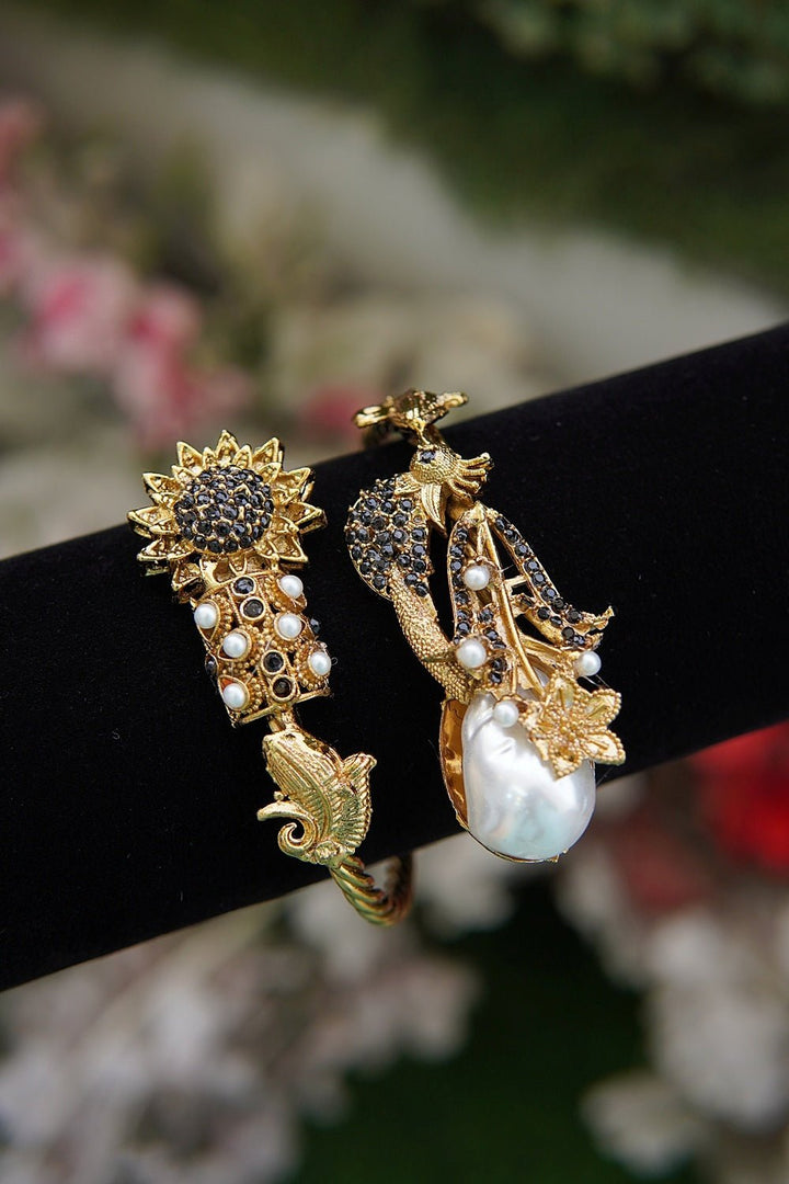 Peacock Harmony Statement Cuff Bracelet - RS ZEVARS