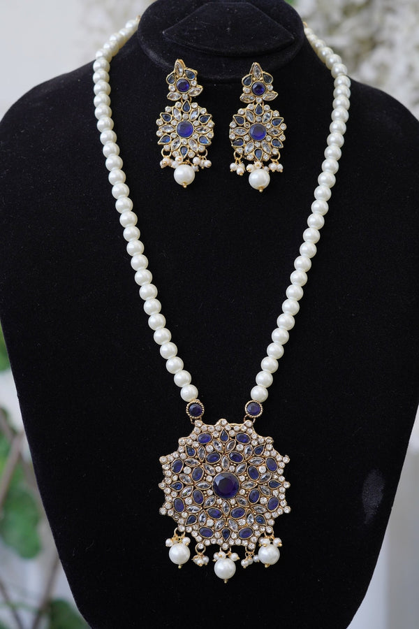 Polki & Zircones Pendant Set - RS ZEVARS