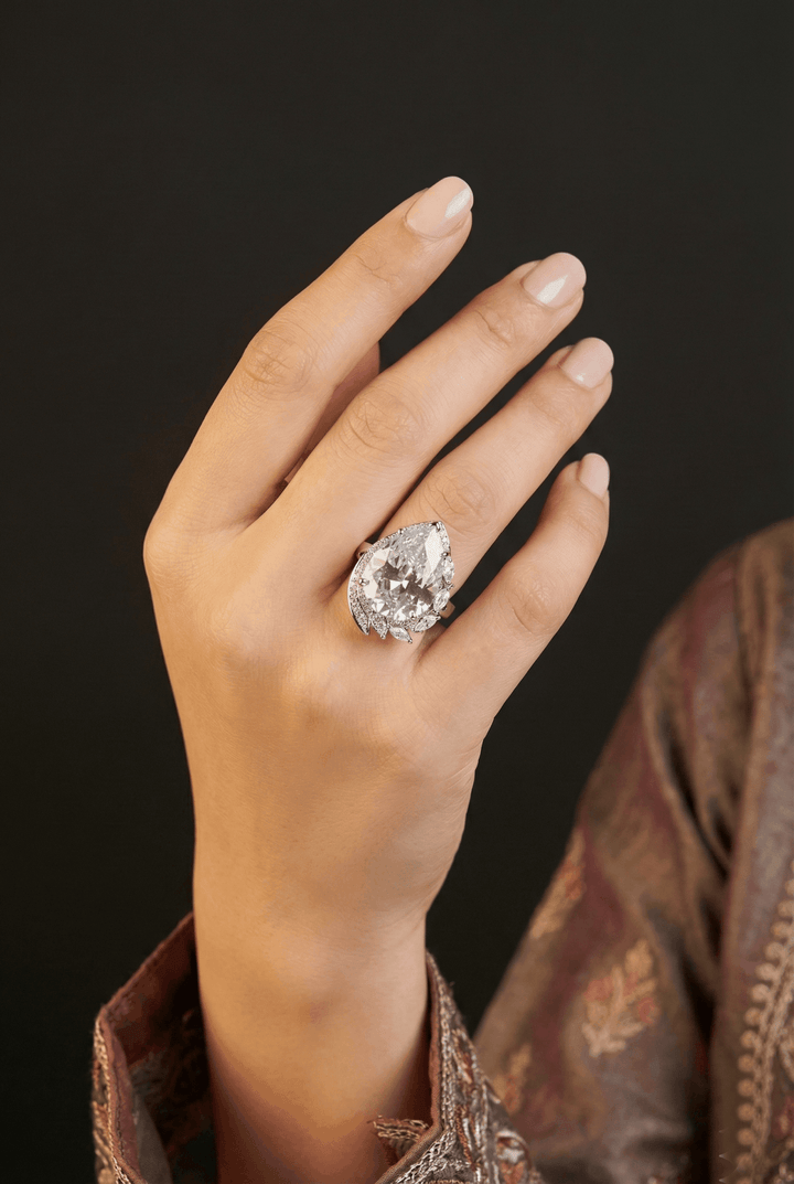 Premium Ad Gems Ovoid Style Ring - RS ZEVARS