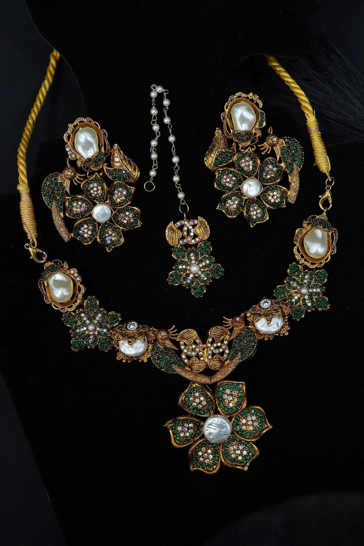 Premium Ottoman Turkish Necklace Set - RS ZEVARS
