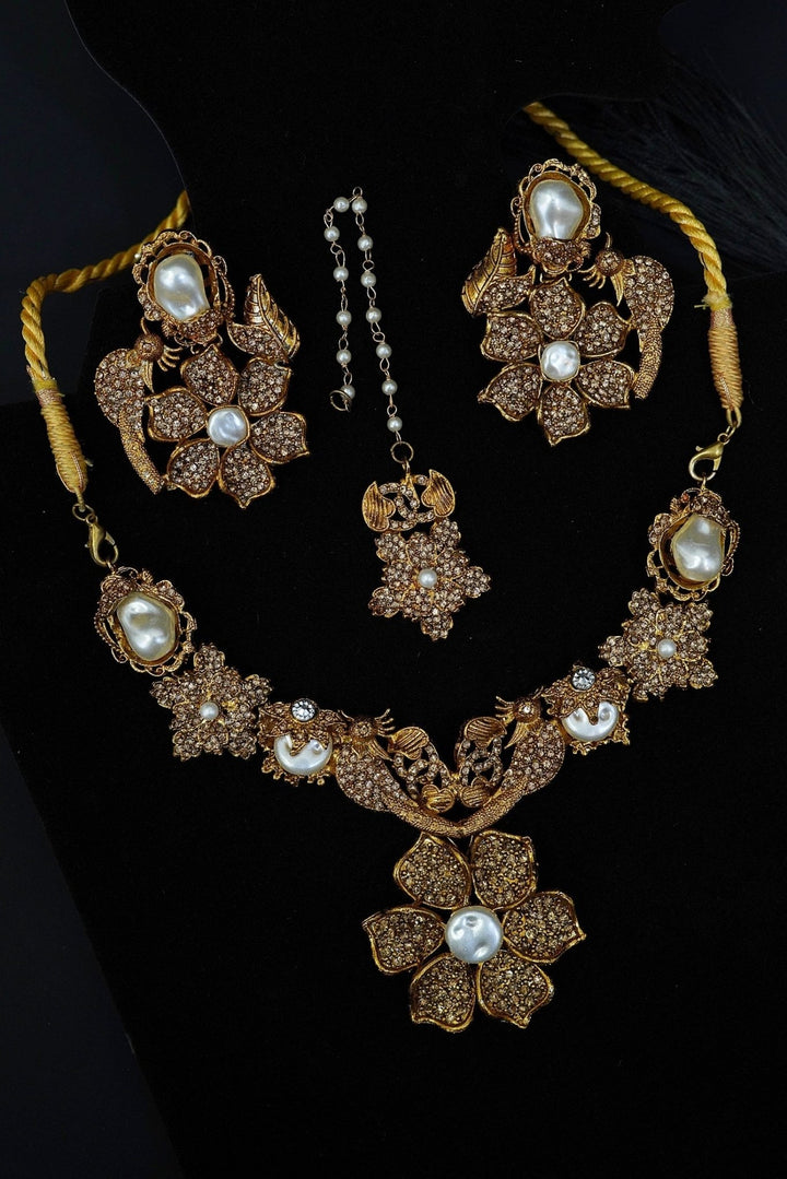 Premium Ottoman Turkish Necklace Set - RS ZEVARS