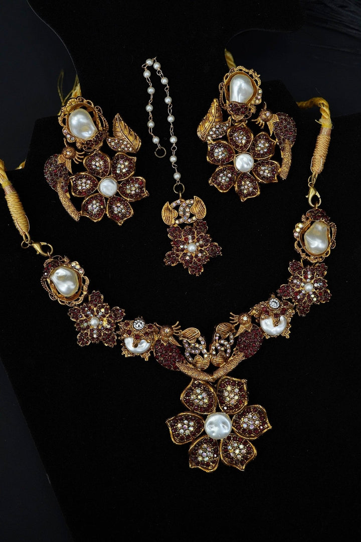 Premium Ottoman Turkish Necklace Set - RS ZEVARS