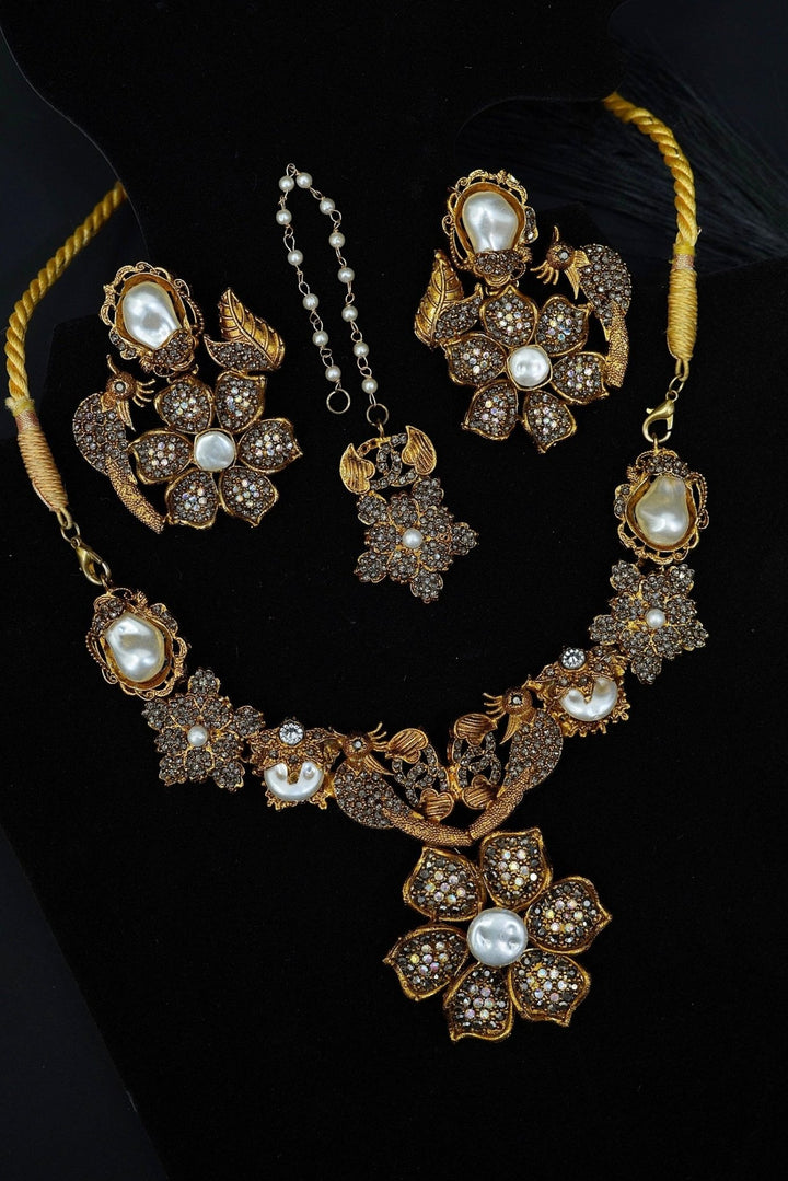 Premium Ottoman Turkish Necklace Set - RS ZEVARS