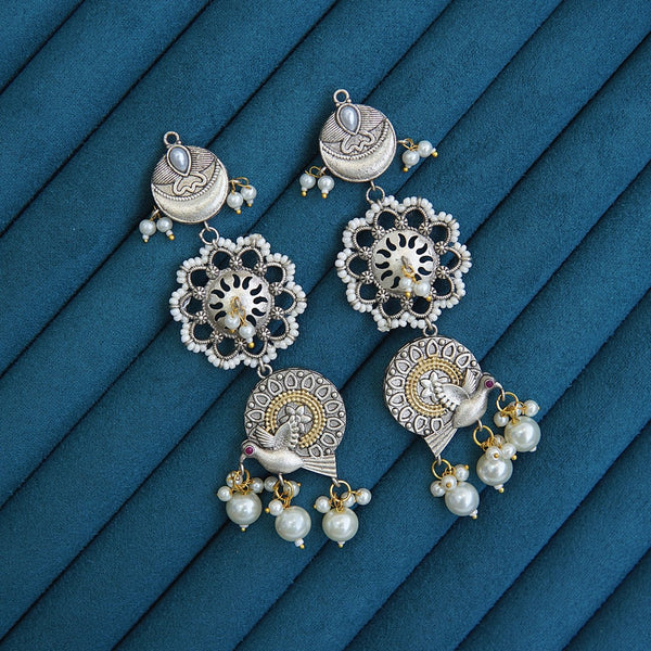 Rajasthani Hand crafted long earrings - RS ZEVARS