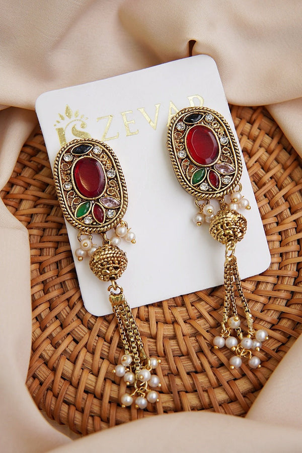 Rajasthani Latkan Earrings - RS ZEVARS