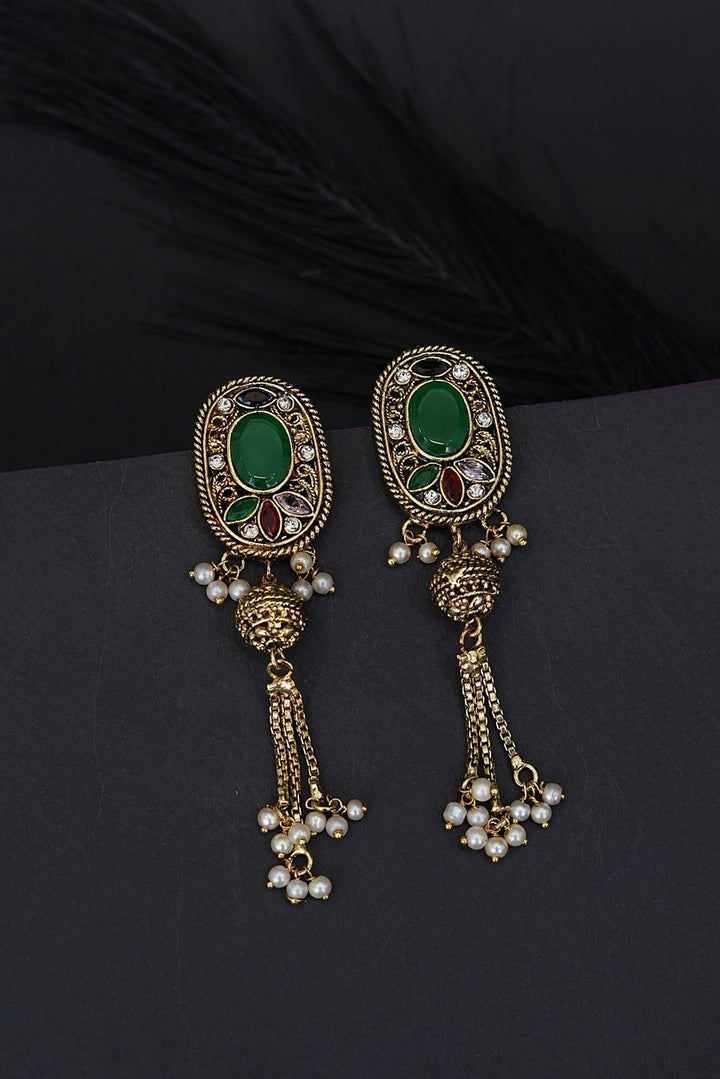 Rajasthani Latkan Earrings - RS ZEVARS