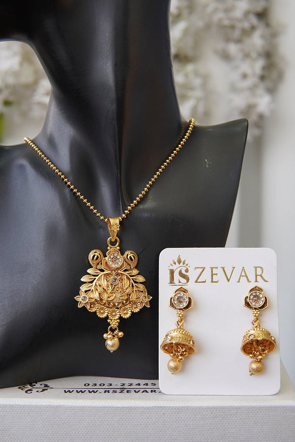 Rajwari Copper Gold Locket Set - RS ZEVARS