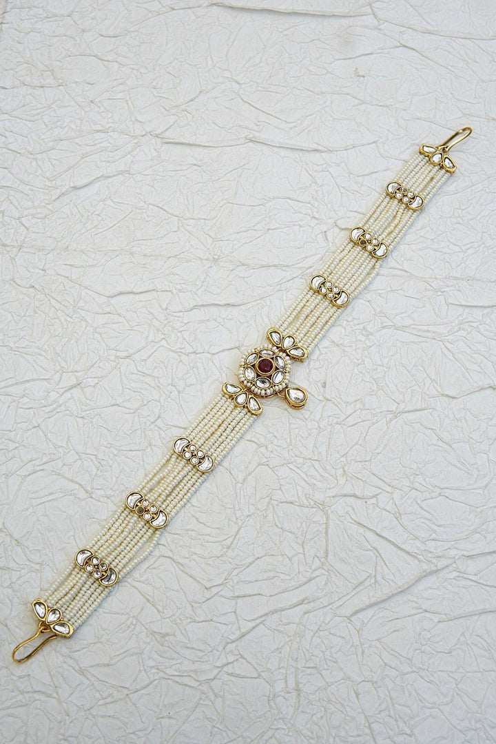 Regal Beaded Kundan Matha Patti - RS ZEVARS