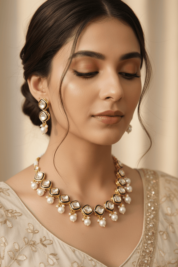 Regal Enamel Kundan Set - RS ZEVARS
