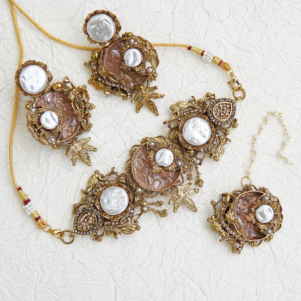 Regal Pearl Dream Antique Choker Set - RS ZEVARS