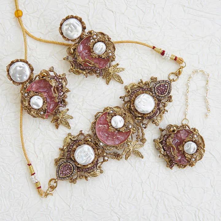 Regal Pearl Dream Antique Choker Set - RS ZEVARS