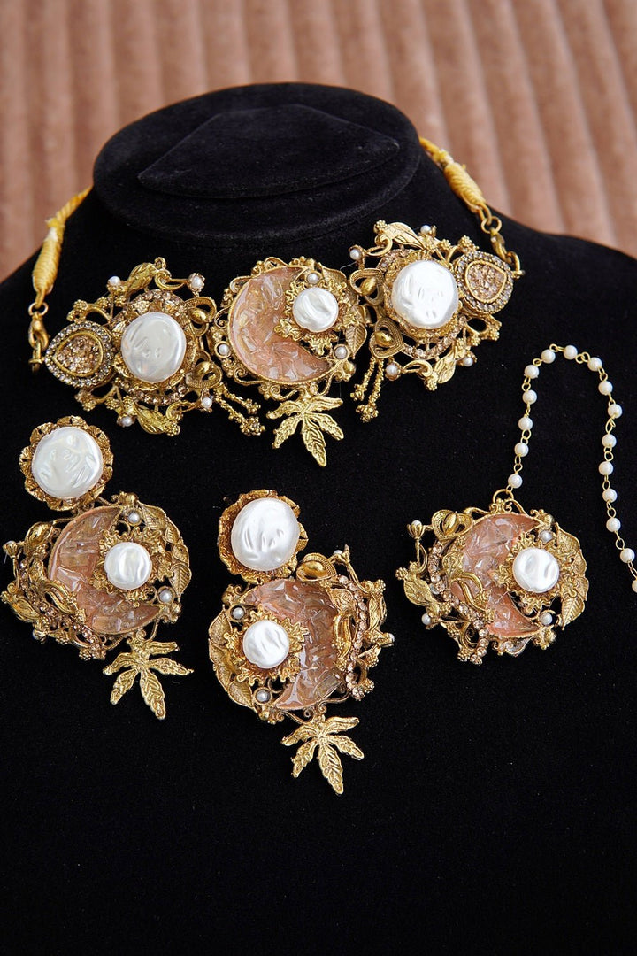 Regal Pearl Dream Antique Choker Set - RS ZEVARS