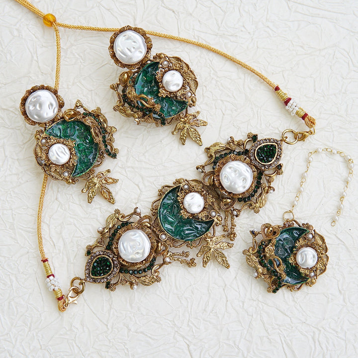 Regal Pearl Dream Antique Choker Set - RS ZEVARS