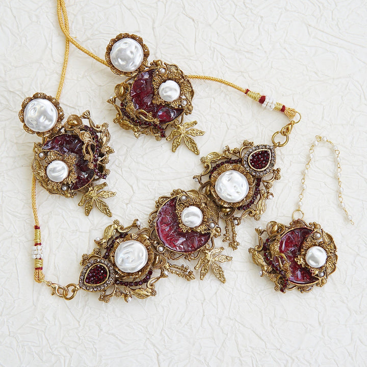 Regal Pearl Dream Antique Choker Set - RS ZEVARS