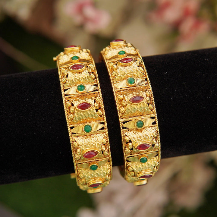Regal Rajwadi Temple Kada Bangles - RS ZEVARS