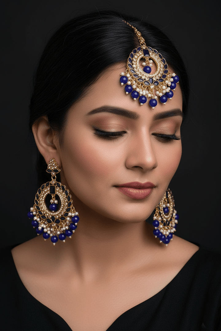 Reverse Ad Polki Style Earrings Teeka - RS ZEVARS