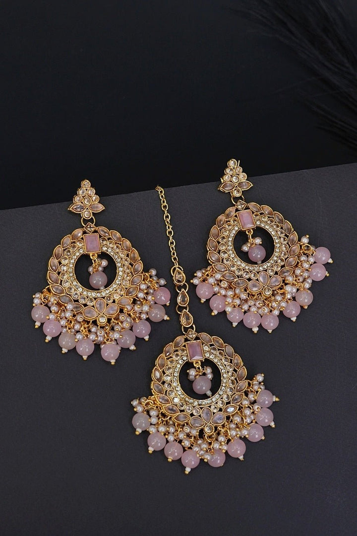 Reverse Ad Polki Style Earrings Teeka - RS ZEVARS