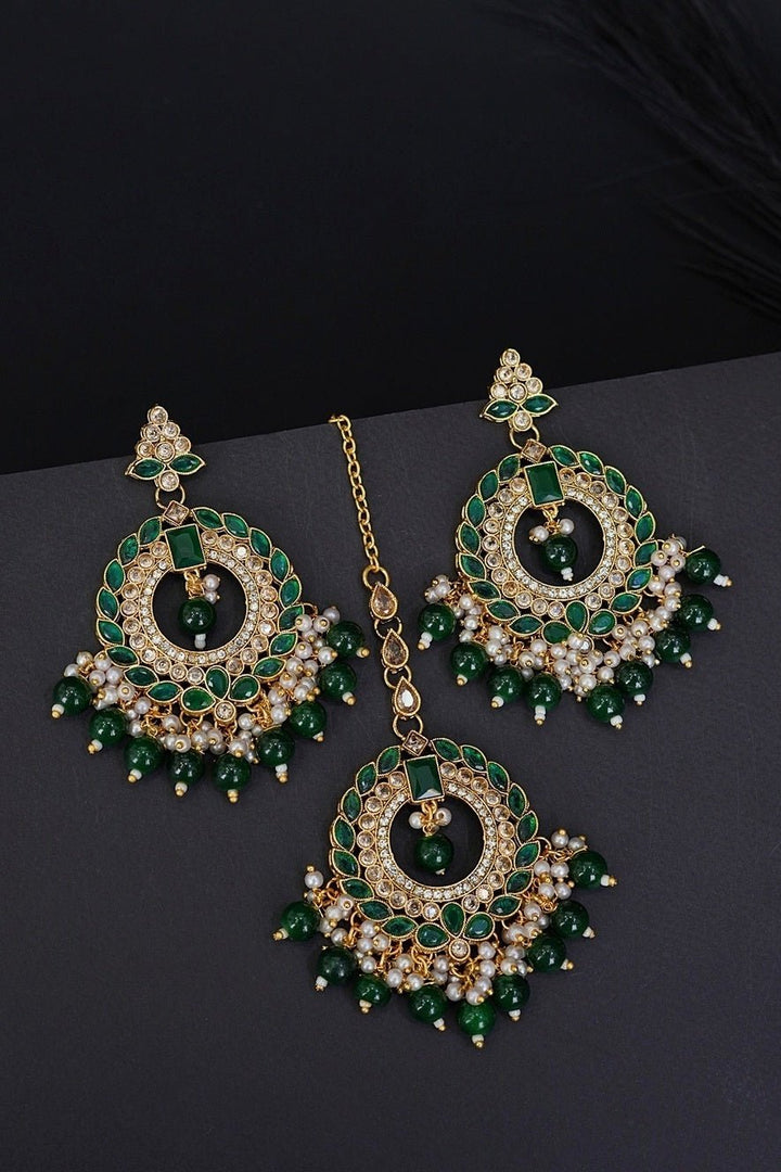 Reverse Ad Polki Style Earrings Teeka - RS ZEVARS