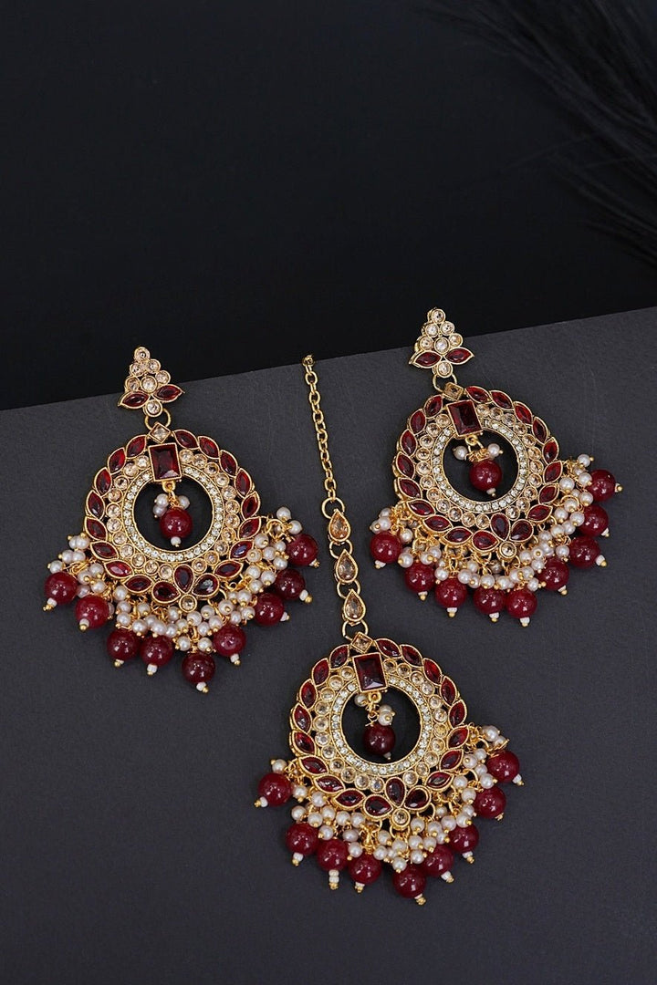 Reverse Ad Polki Style Earrings Teeka - RS ZEVARS