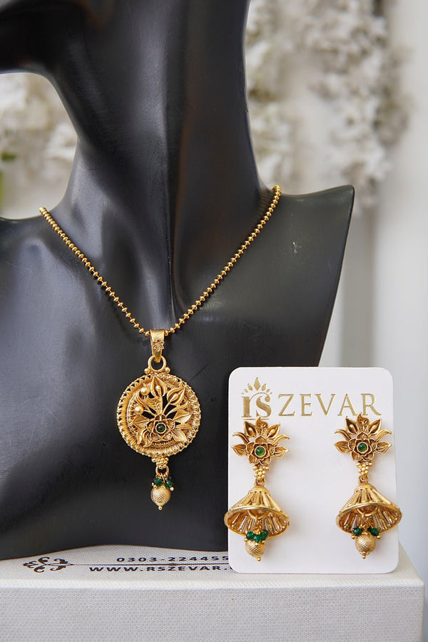 Reverse AD Rajwadi Copper Set - RS ZEVARS