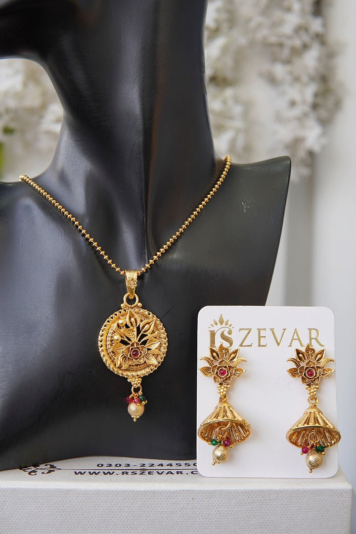 Reverse AD Rajwadi Copper Set - RS ZEVARS