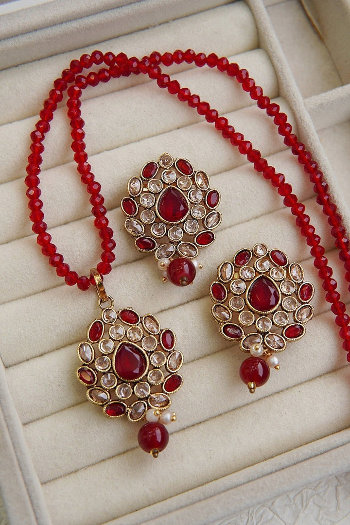 Reverse Ad Zircone Locket Set - RS ZEVARS