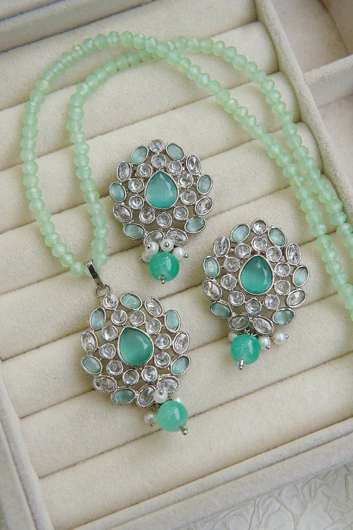 Reverse Ad Zircone Locket Set - RS ZEVARS