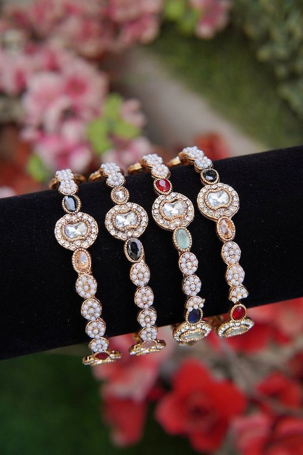 Royal 4 Pcs Kundan Bangles - RS ZEVARS