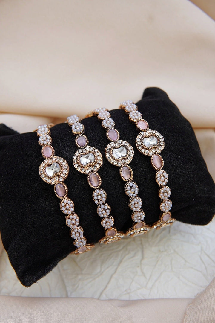 Royal 4 Pcs Kundan Bangles - RS ZEVARS