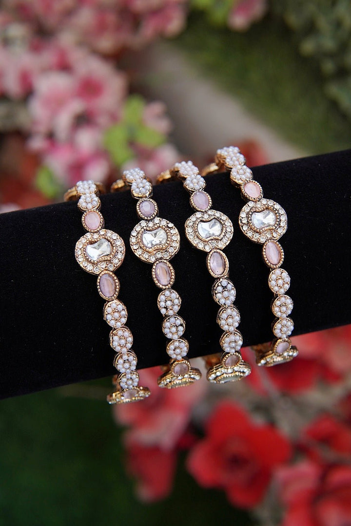 Royal 4 Pcs Kundan Bangles - RS ZEVARS