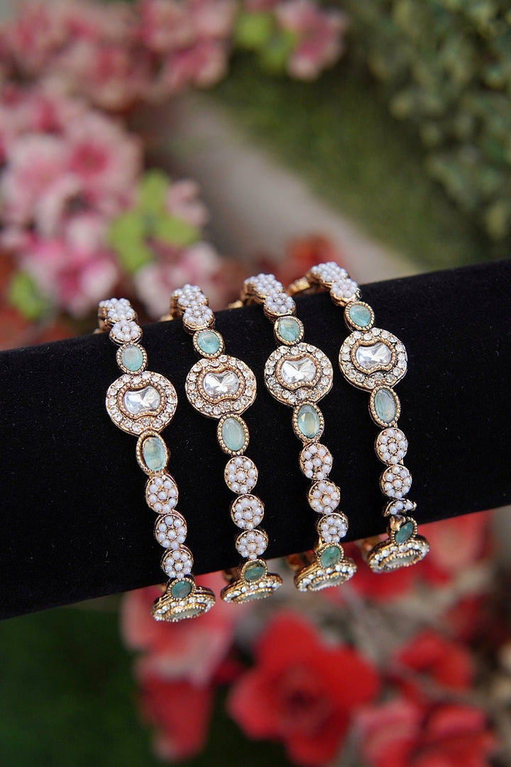 Royal 4 Pcs Kundan Bangles - RS ZEVARS