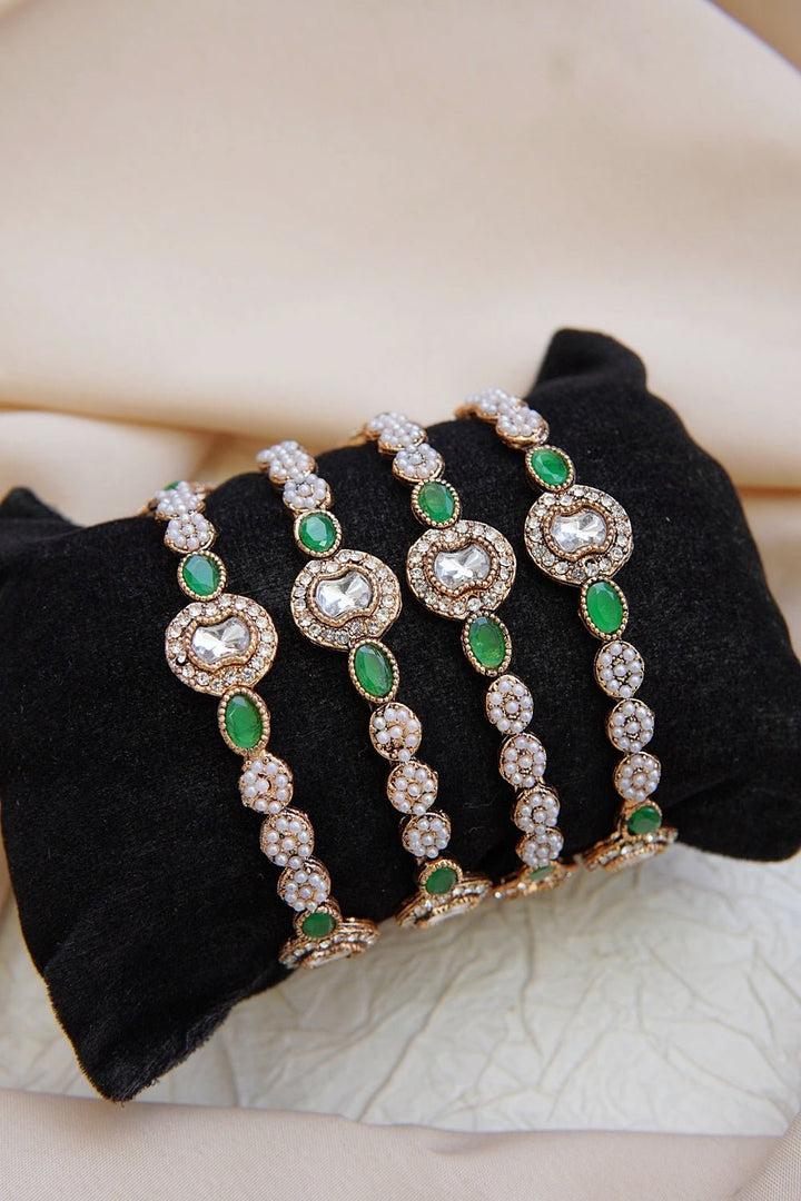 Royal 4 Pcs Kundan Bangles - RS ZEVARS