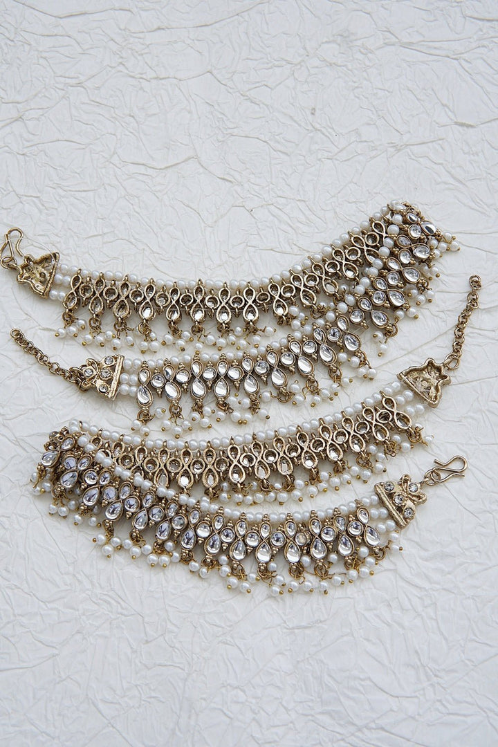 Royal Antique Kundan Payal - RS ZEVARS