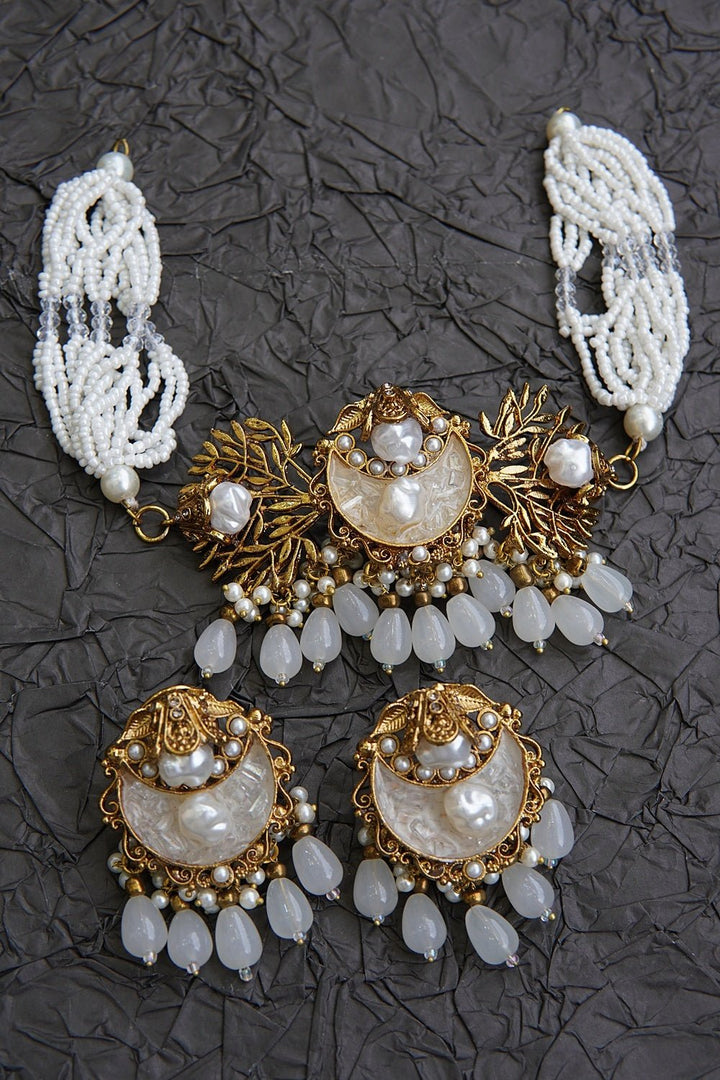 Royal Mother Pearl Choker Set - RS ZEVARS