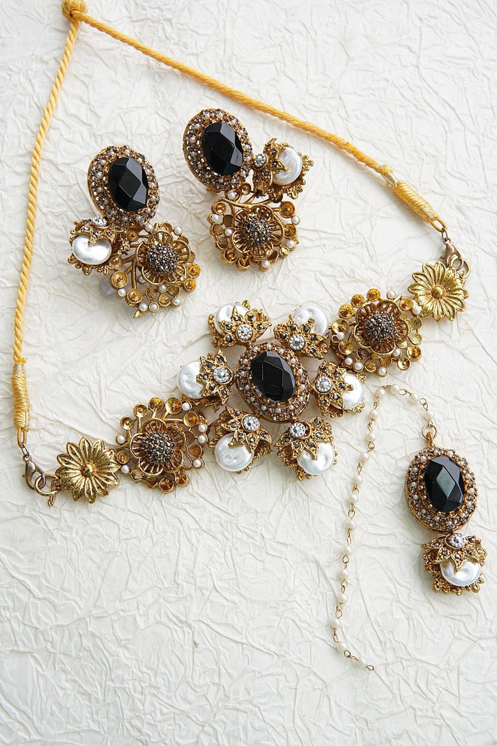 Royal Mother Pearl Choker Set - RS ZEVARS