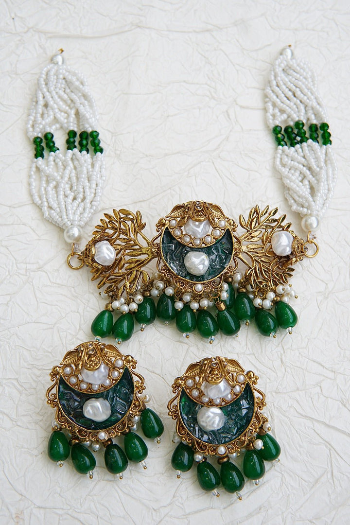 Royal Mother Pearl Choker Set - RS ZEVARS