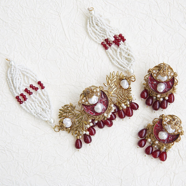 Royal Mother Pearl Choker Set - RS ZEVARS